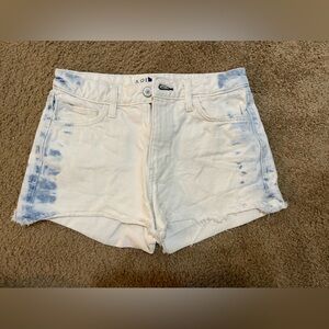 High Waisted, White Wash, Shorts